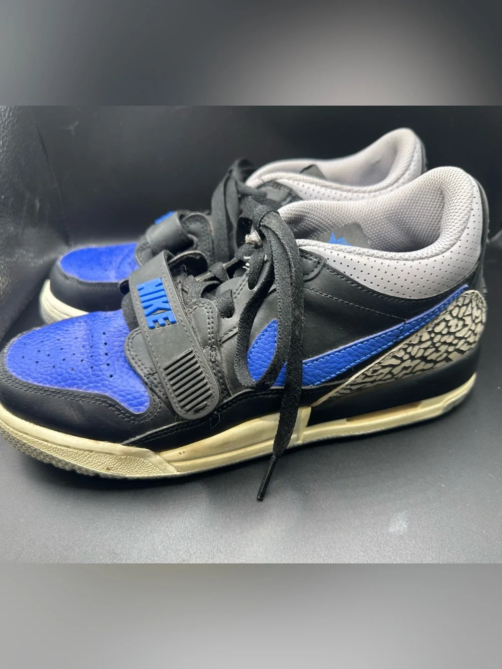 Air Jordan Legacy 312 Low GS Royal Blue Black Cement Sneakers Size 6.5y Women 8